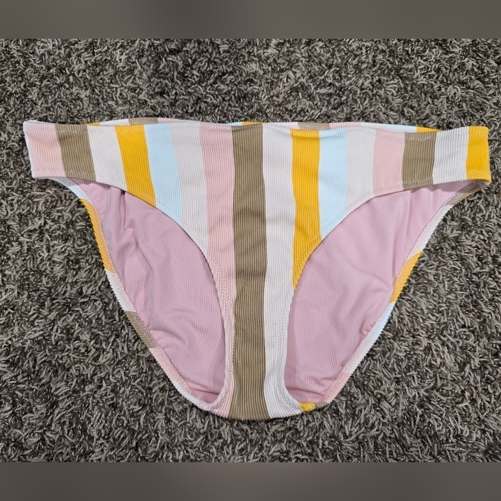 Aerie NWT Ribbed Stripped Bikini Swim Suite Bottom Size XL